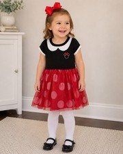 Disney Minnie Mouse Toddler Girls 2T Dress Red Polka Dot Tulle Party Dress