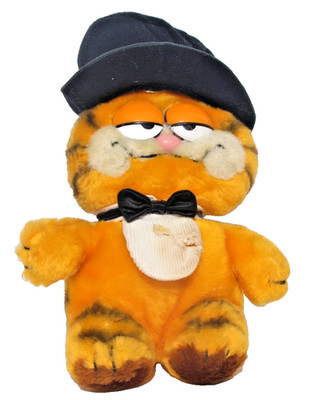 9'' Garfield Plush TOP HAT FANCY CAT w/ BOWTIE by Dakin 1981