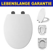 WC Sitz Toilettendeckel Klobrille Klodeckel Absenkautomatik weiß abnehmbar