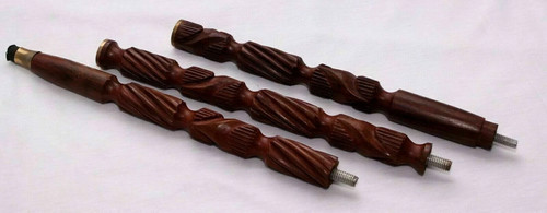 Bastón de madera antiguo bastón vintage hecho a mano diseñador mango de cabeza de latón - Imagen 6 de 8