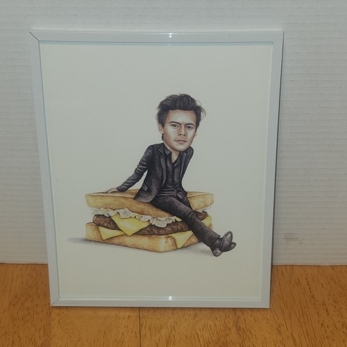 Harry Styles On A Sandwich Gerahmtes Bild