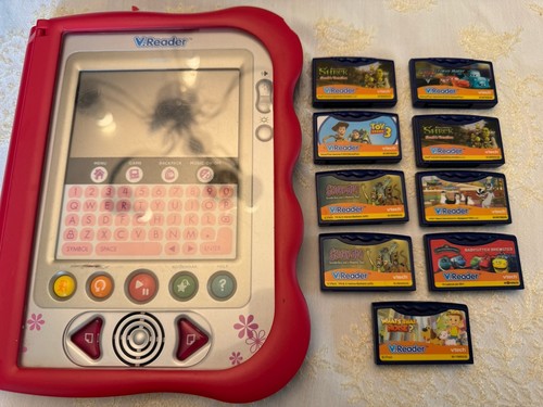 Vtech V Reader Electronic Toy Tested Working With 9 Cartridges!