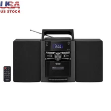 Portable Bluetooth CD Player Music System W/ AM/FM Radio & Cassette Recorder New