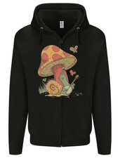 Snail Playing Guitar Rock Music Guitarist Mens Zip Up Hoodie