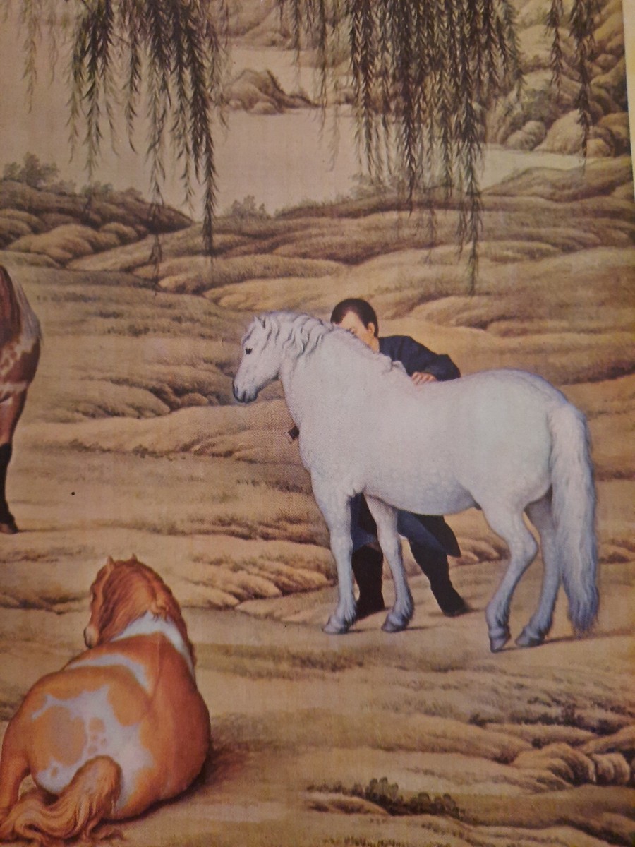 故宮博物院　金画　八駿圖(Eight Horses) 故宮博物院 金画 八駿圖(Eight Horses) 馬晉八駿圖| Ma