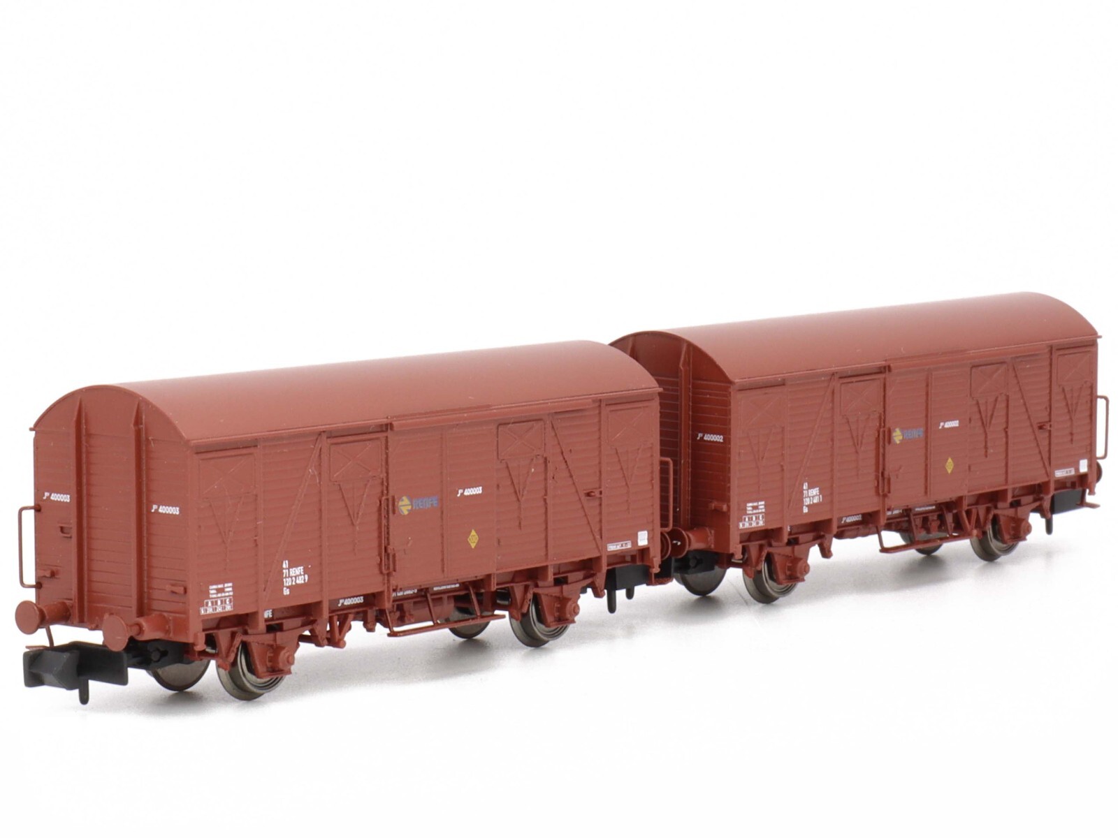 Arnold Hn6520 Renfe Set 2 Closed Car J2 Red Livery Wagon N Scale 1/160