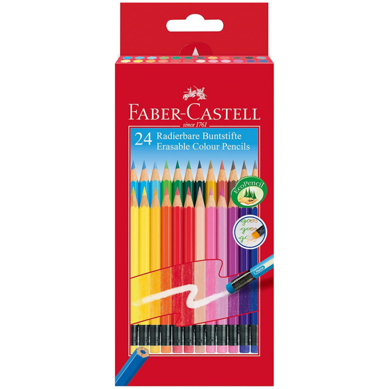 Faber-Castell Erasable Colour Pencil Set (24pc)