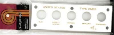 Capital Holder Plastic Case Capsule For US Type Dimes Coins White Free Post New