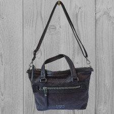 VINTAGE FOSSIL 1954 LEATHER HANDBAG CROSSBODY SHOULDER PURSE BAG Brown BOHO