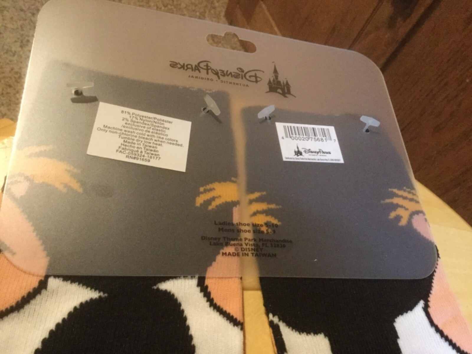 Disney Tweedle Dee and Tweedle Dum Sox.  New.  Adult.