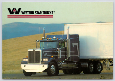 Postcard Western Star Truck and Nice Landscape in Background