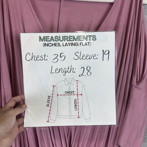 Cold Shoulder Top Plus 2/2X Pink V-neck Stretchy Blouse Short Sleeve Twisted Hem - Picture 6 of 10