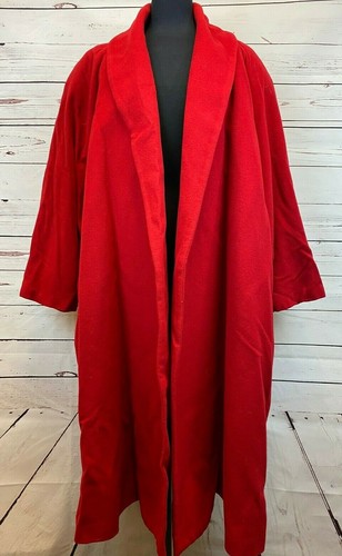 Andrea Behar Largo Rojo Chaqueta Abrigo Talla Única para Mujer Raro | eBay