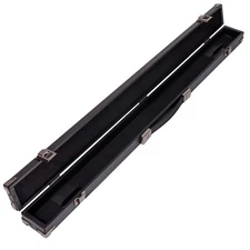 1x1 Hard Billiard Pool Cue Hard Box. 1/2 Cue Case for 1 Butts/1 Shafts - BLK