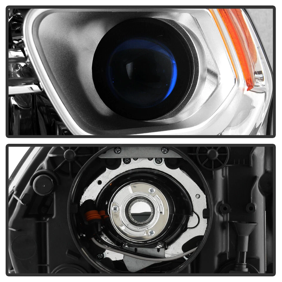 Para Dodge Durango 2014-2017 cromo halógeno sin conductor de faros proyectores DRL Foto 4 de 4