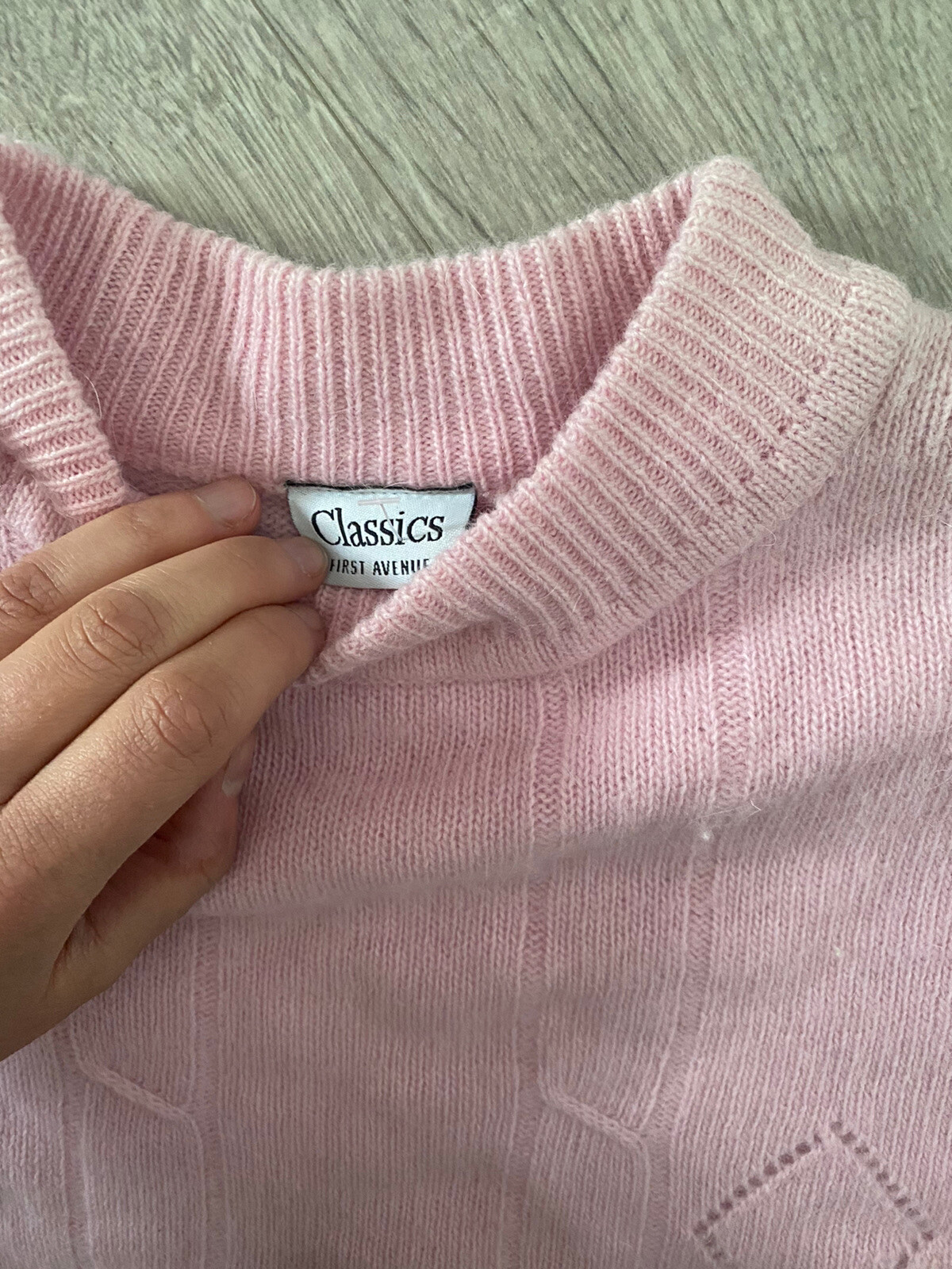 Classic Baby Pink Jumper Blended Lambswool And Angora size 20 eBay