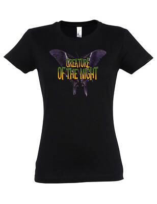 Creature Of The Night Butterfly Women T-Shirt Moth Gothic Oldschool Dark Horror
