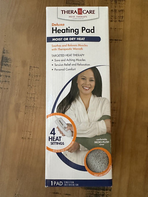 Thera Care Electric Heating Pad, Moist or Dry Heat, 4 Settings, 12'' x 15'' 