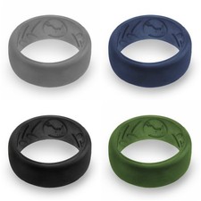 Silicone Rubber Wedding Ring Men's Comfortable Fit Flexible Band by Rhino Rings
