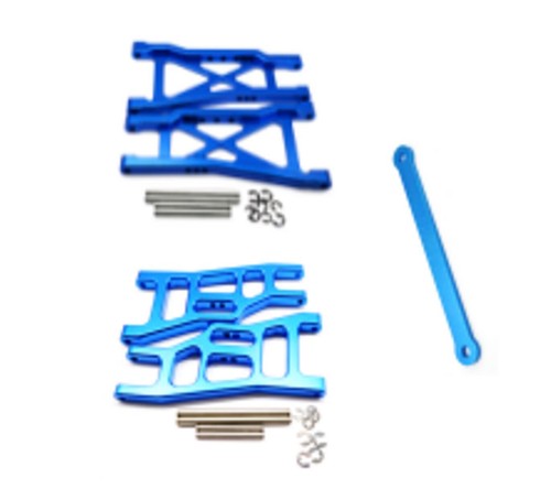Alloy Suspension Arms Set (F&R)w/Tie Bar Fits For 1/10 Traxxas Slash 2WD RC Car - Picture 6 of 12