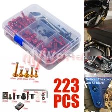 fit Motorcycle Complete Fairing Bolts Kit Fastener Clips Screw Nut Set Universal