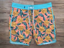 William Murray Board Shorts, Men's 34, Floral Pink