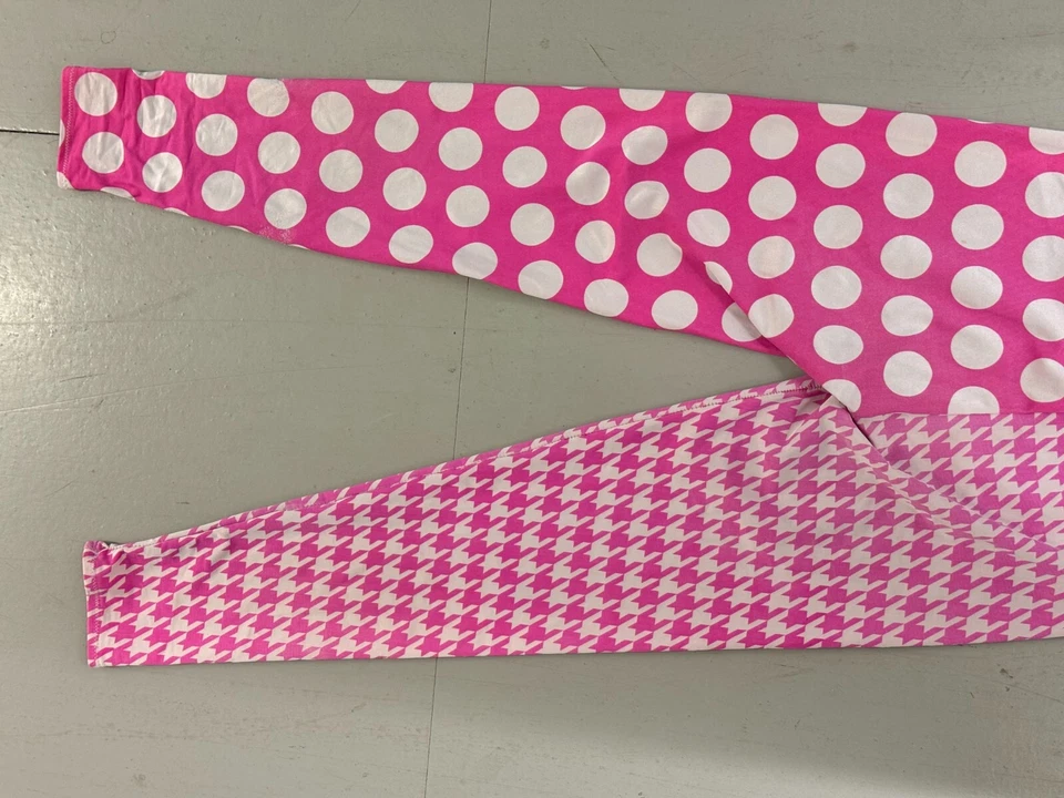 Pingping and Rabbit pink and white leggings size L - Image 4 of 4