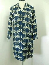 One Step European Designer Size 34 Swan Crane 3/4 Zip Front Dress US Size 4