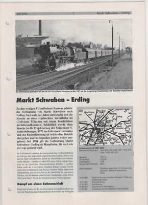 Neben + Schmalspurbahnen  Markt Schwaben - Erding   12 Seiten