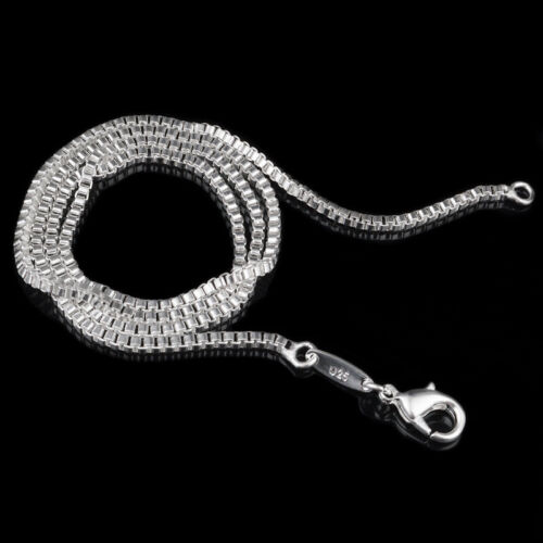 Fashion 5pcs/Lot 925 Solid Silver Plated Necklace 1.4/2-mm Box Chain 16-24inch - Picture 5 of 9