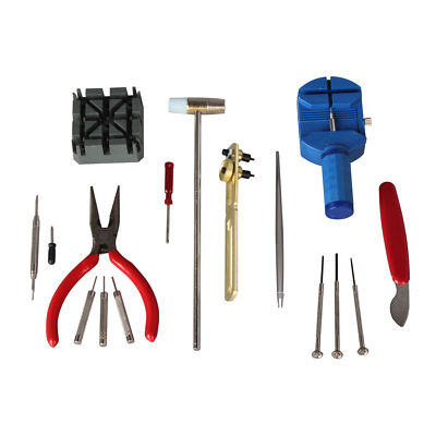 16pcs Watch Repair Tool Kit Link Remover Screwdriver Spring Bar Tool Case Opener