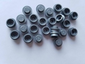 Lego Flat Silver Plate Round 1x1, Part 