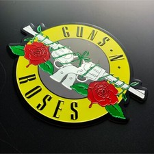 RARE  GUNS N ROSES hard rock heavy metal MUSIC structured metal sticker decal