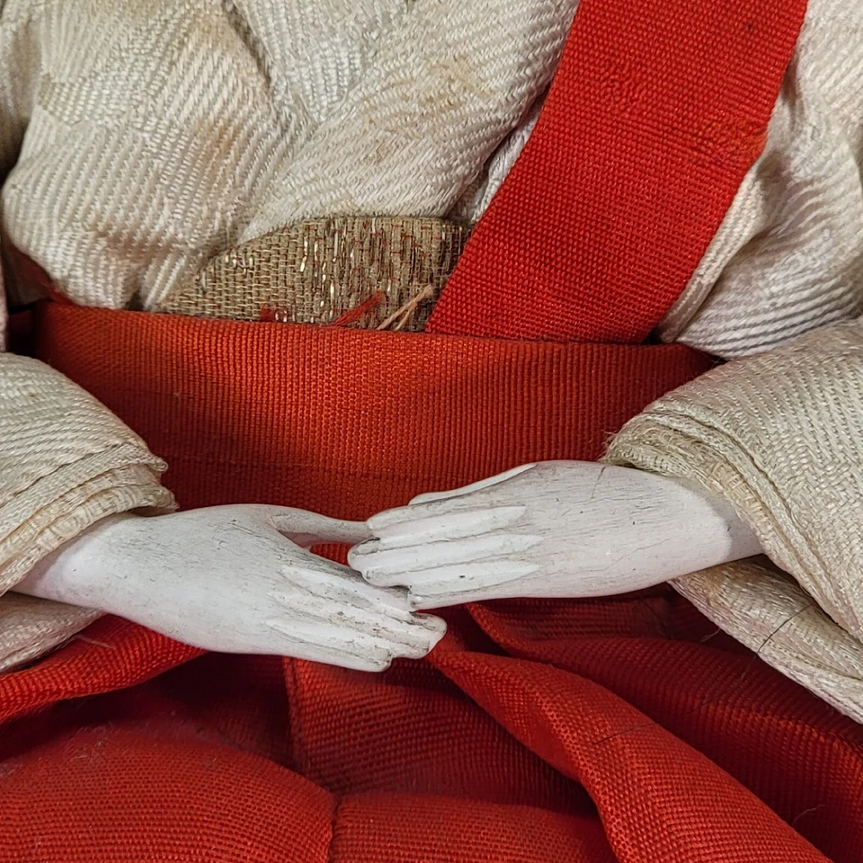 Muñeca Hina Matsuri Período Taishi Cantante Gofun Japonesa - Dama de la Corte - Hecha a Mano Foto 4 de 4