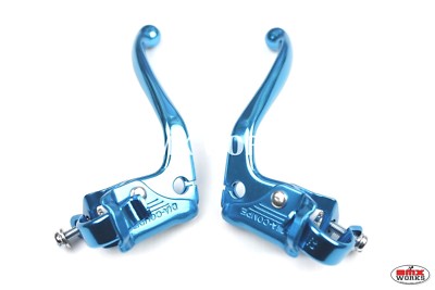 Dia-Compe MX132 45 Pre Bent BMX Brake Levers Pair - Bright Blue  Old School BMX 