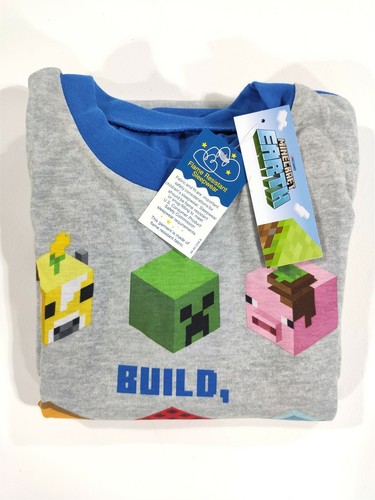 Minecraft Pajamas Boys Large 12 Lightweight Shirt Pants PJ Kids Gift Set - Picture 6 of 6