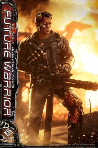 PRESENT TOYS 1/6 PT-SP51 The Terminator T-800 Schwarzenegger Action Figure - Picture 7 of 8