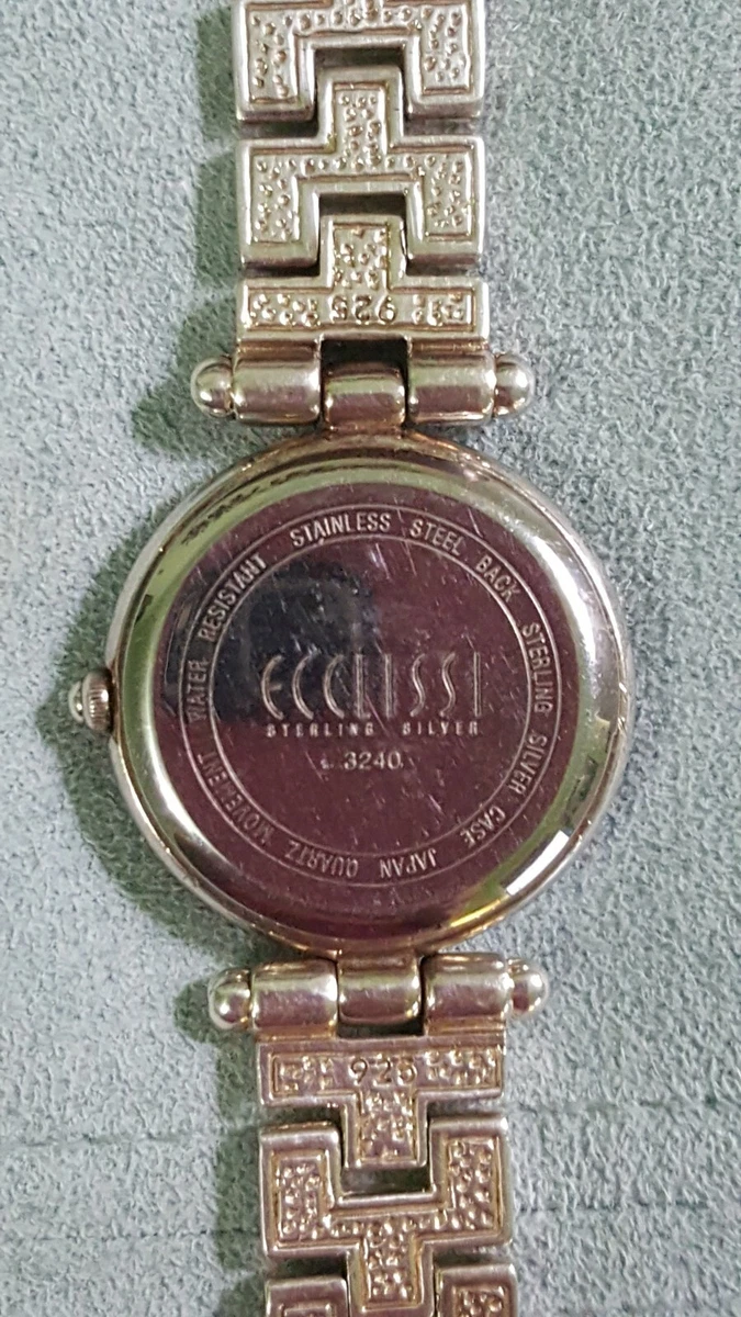 Ecclissi sterling silver watch hotsell 3240