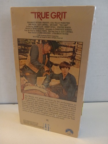 True Grit 1969 (VHS, 1989 Color) John Wayne, Dennis Hopper Western NEW Sealed - Picture 2 of 3
