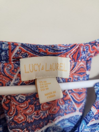 Lucy & Laurel Blouse Medium Women's Sleeveless - Picture 3 of 4
