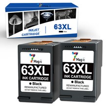 2PK Black Ink Cartridge For HP 63XL ENVY 4510 4520 OfficeJet 3830 4650 5255 5258