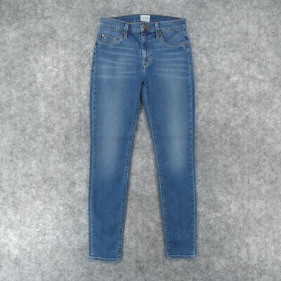 Hudson Jeans Womens 26 Stretch Mid Rise Skinny Light Wash Fade Ladies