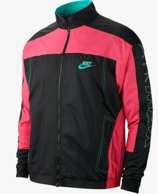 New Nike x Atmos Vintage Patchwork Track Jacket Black Pink New Nike x Atmos Vintage Patchwork Track Jacket Black Pink