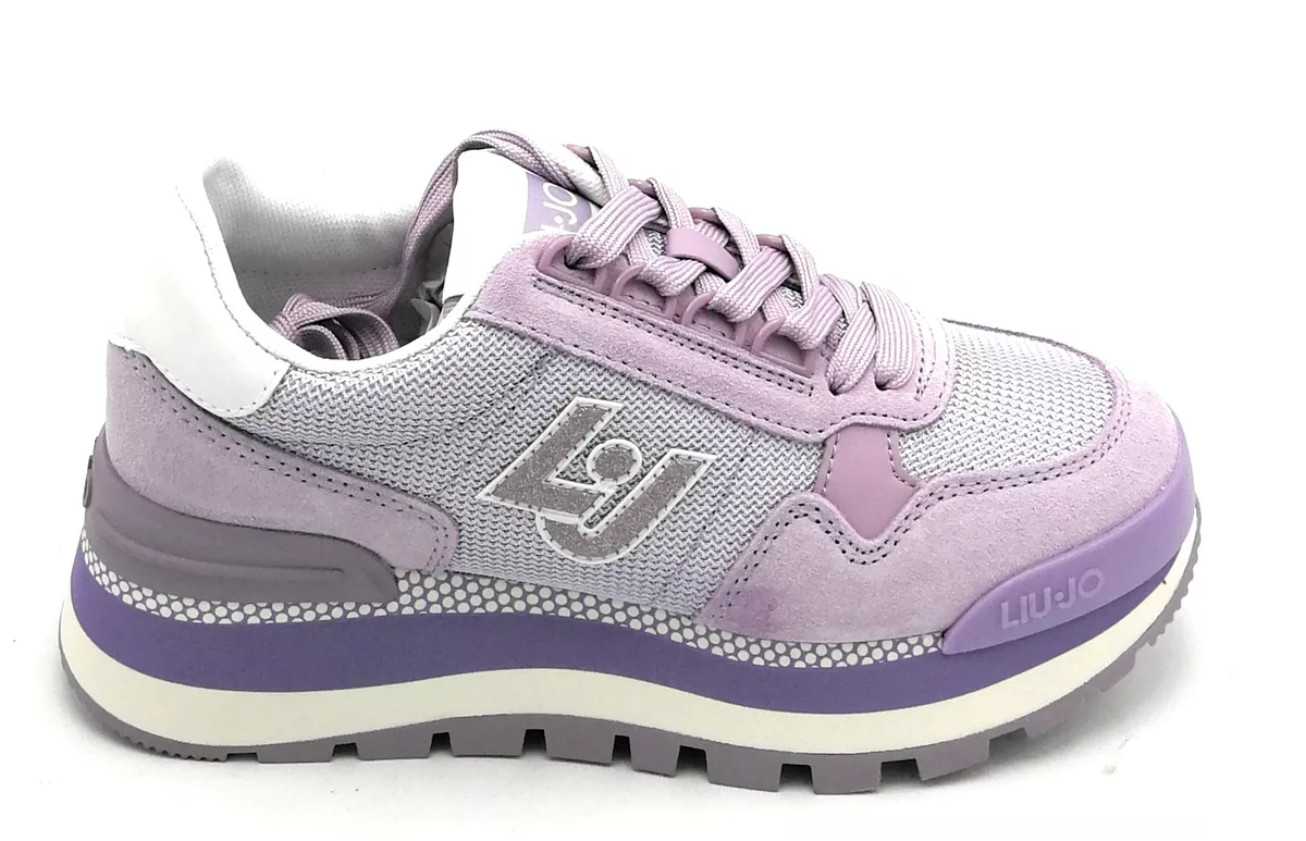 Liu Amazing 16 Sneaker Wedge 5cm Network Nylon-Camoscio Lilac -logo T | eBay