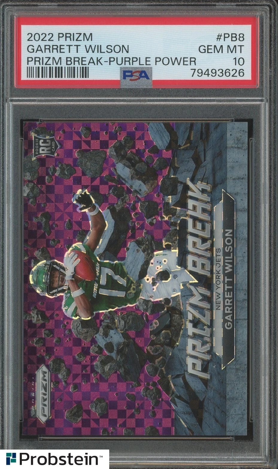 Garrett Wilson Panini Prizm Prizm Break #PB8 Purple Power