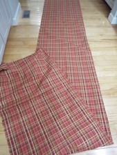 PLAID RED GREEN YELLOW CURTAIN DRAPERY FABRIC UPHOLSTERY 55" x5 yards 2 1/4 inch