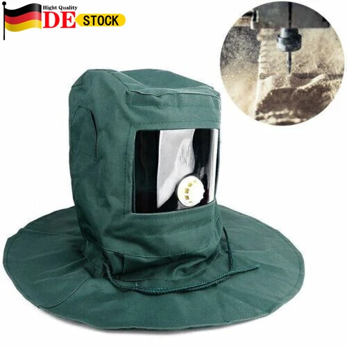 Sandstrahlhaube Maske Sandstrahler Anti Werkzeuge Helm Schutz Wind Schutzmaske - Bild 1 von 8