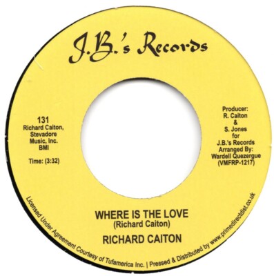 Richard Caiton - Where Is The Love - Modern Northern Soul Uptempo 45 NEW - HEAR!