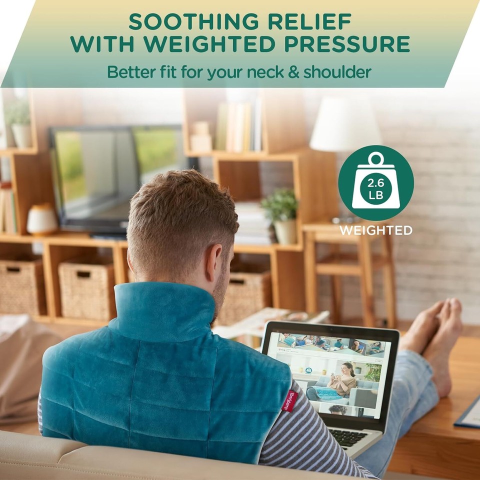 Heating Pad for Neck and Shoulders and Back, Comfytemp FSA HSA Eligible