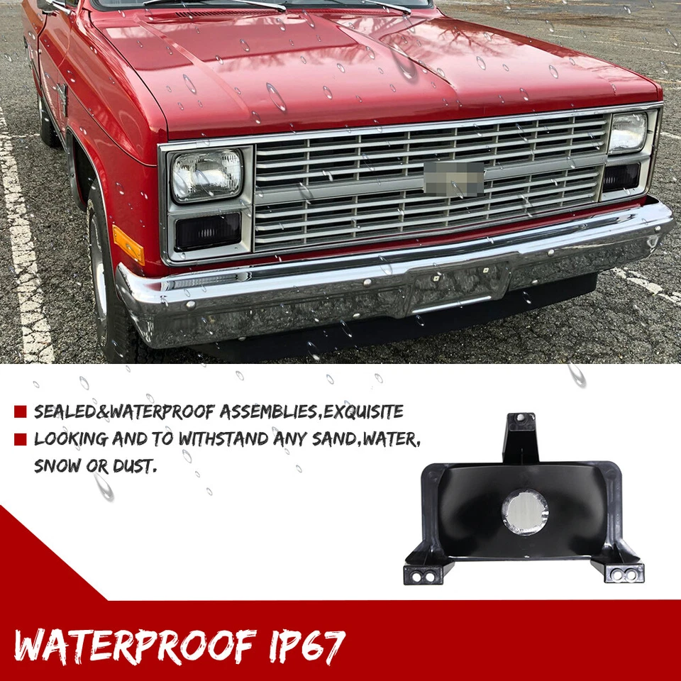 Para Chevrolet GMC caminhonete picape dianteira seta lâmpadas de estacionamento carcaça fumaça - Imagem 4 de 4